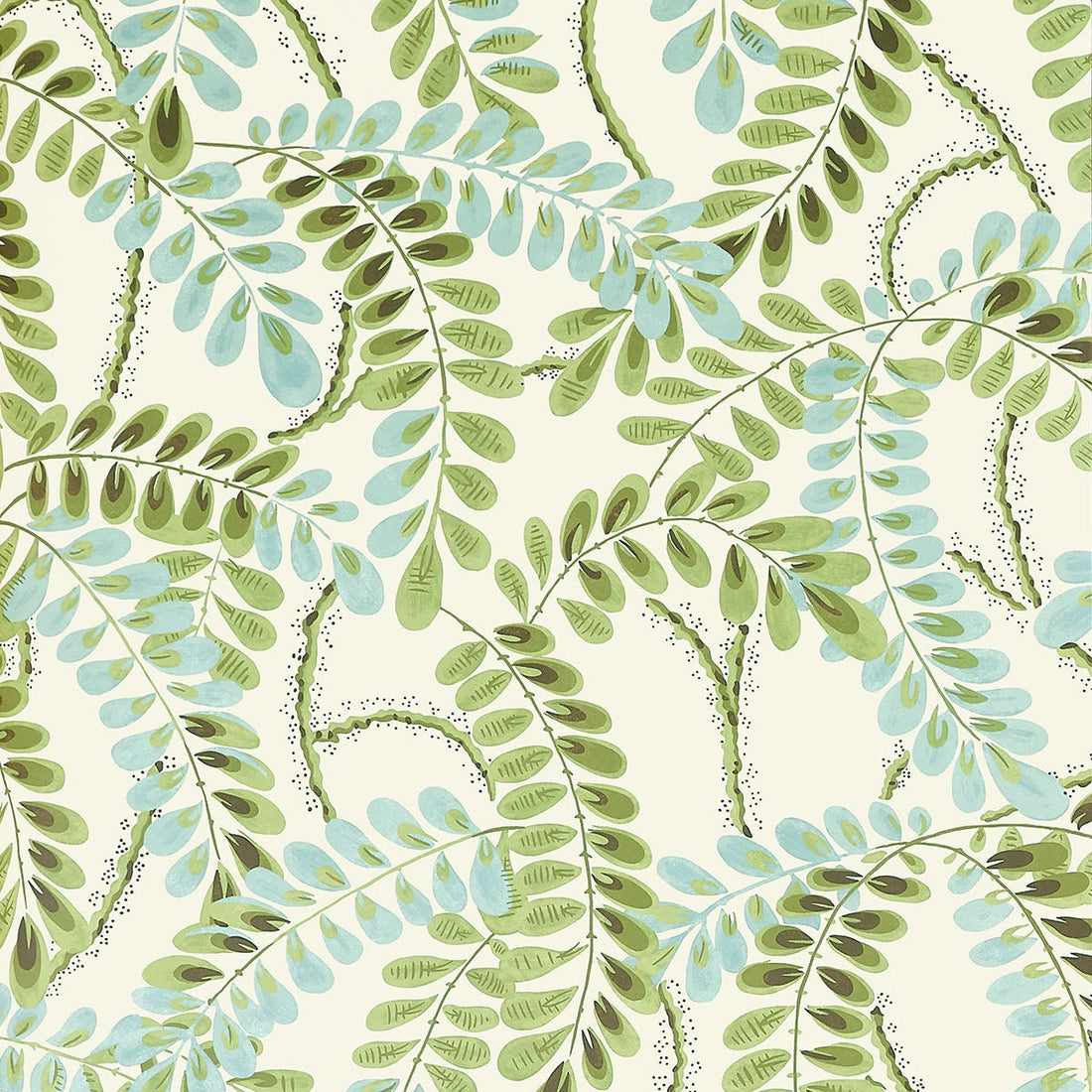 Thibaut behang Augusta T45039 Sage uit de Wonderlust collectie 