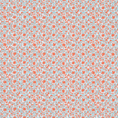 Thibaut behang Sand Dollar Coral and Blue T15857