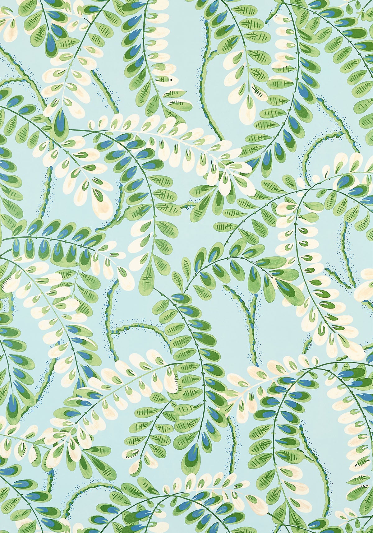 Thibaut behang Augusta T45040 Turquoise grootte afbeelding 
