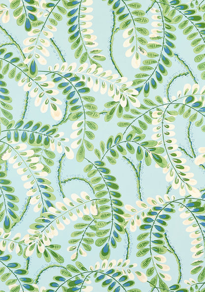 Thibaut behang Augusta T45040 Turquoise grootte afbeelding 