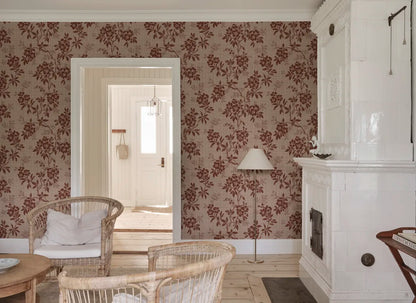 Sandberg behang Vera Burgundy S10840