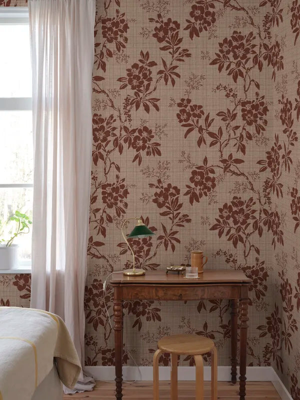 Sandberg behang Vera Burgundy S10840