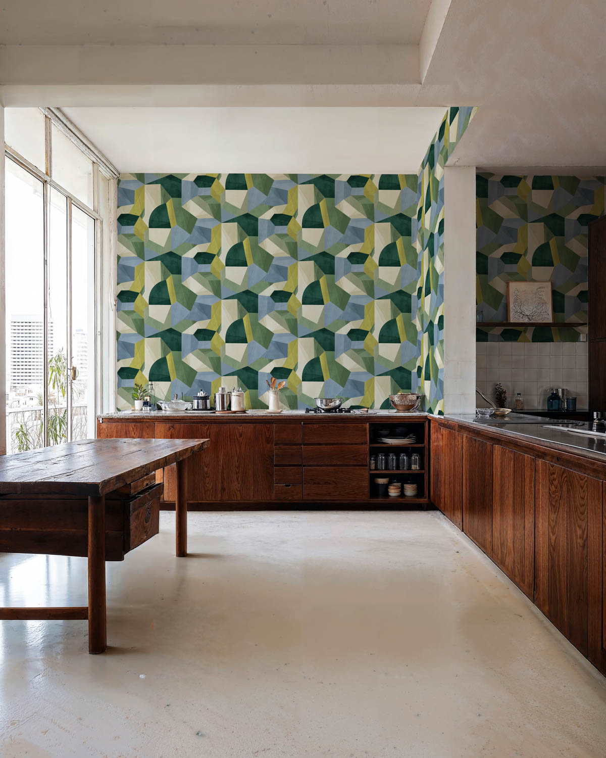 Tres Tintas behang Buildings Park UT5403-2