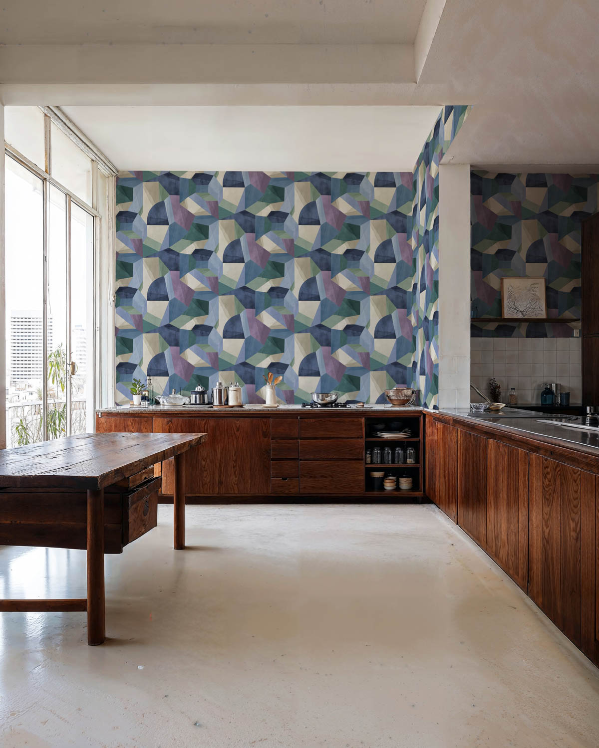 Tres Tintas behang Buildings Steel UT5403-5