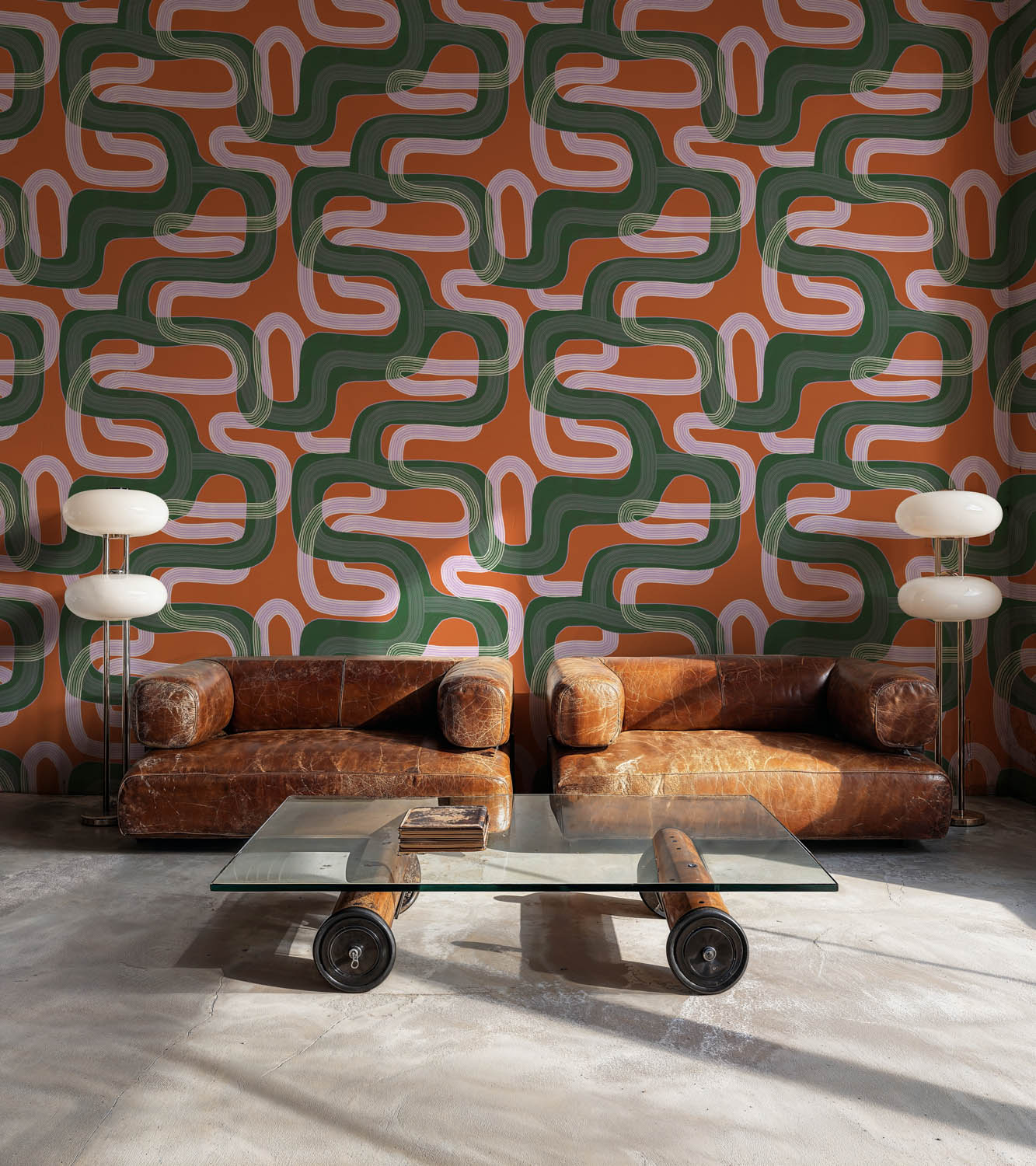 Tres Tintas behang Pipelines Brick UT5401-5