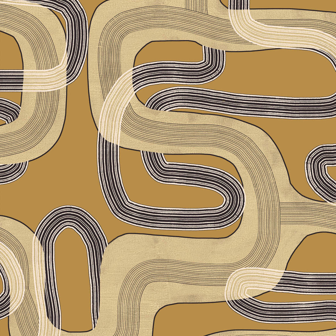 Tres Tintas behang Pipelines Copper UT5401-2