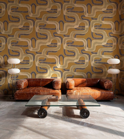 Tres Tintas behang Pipelines Copper UT5401-2