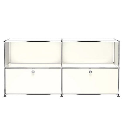 USM Haller QS_C2 sideboard met klepdeuren wit
