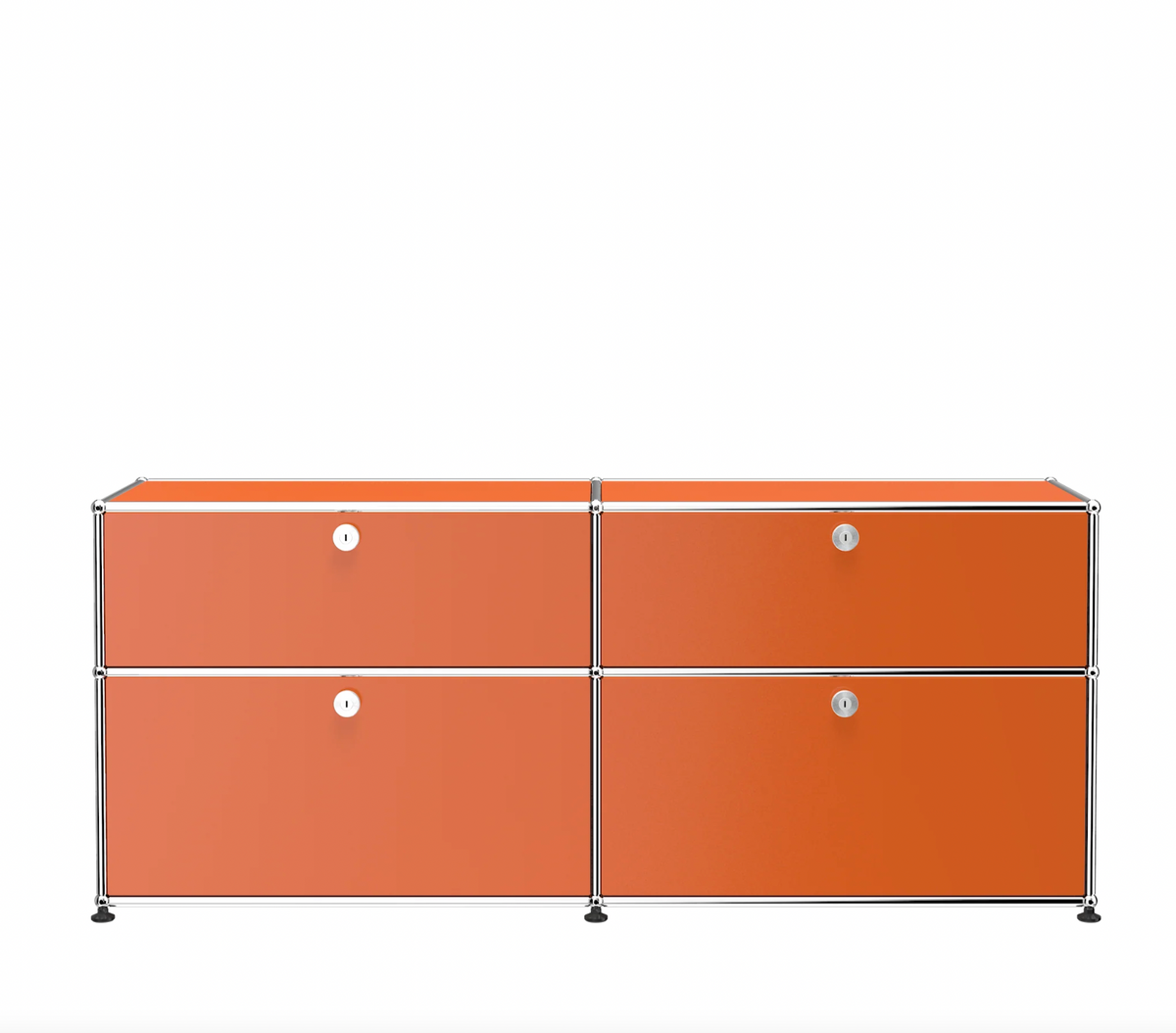 USM Haller E1 dressoir met klepdeuren oranje