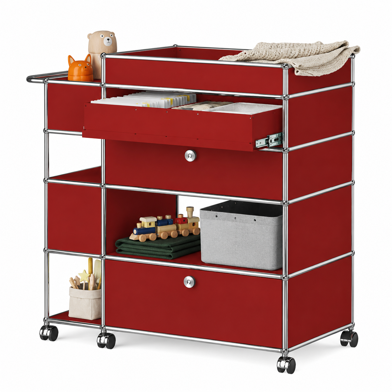 USM Haller Commode kast rood