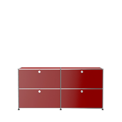 USM Haller E2 dressoir met klepdeuren rode kast