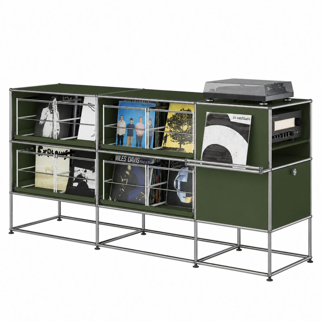 USM Haller M62 media vinyl kast olive