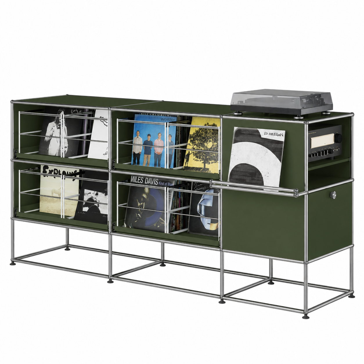 USM Haller M62 media vinyl kast olive