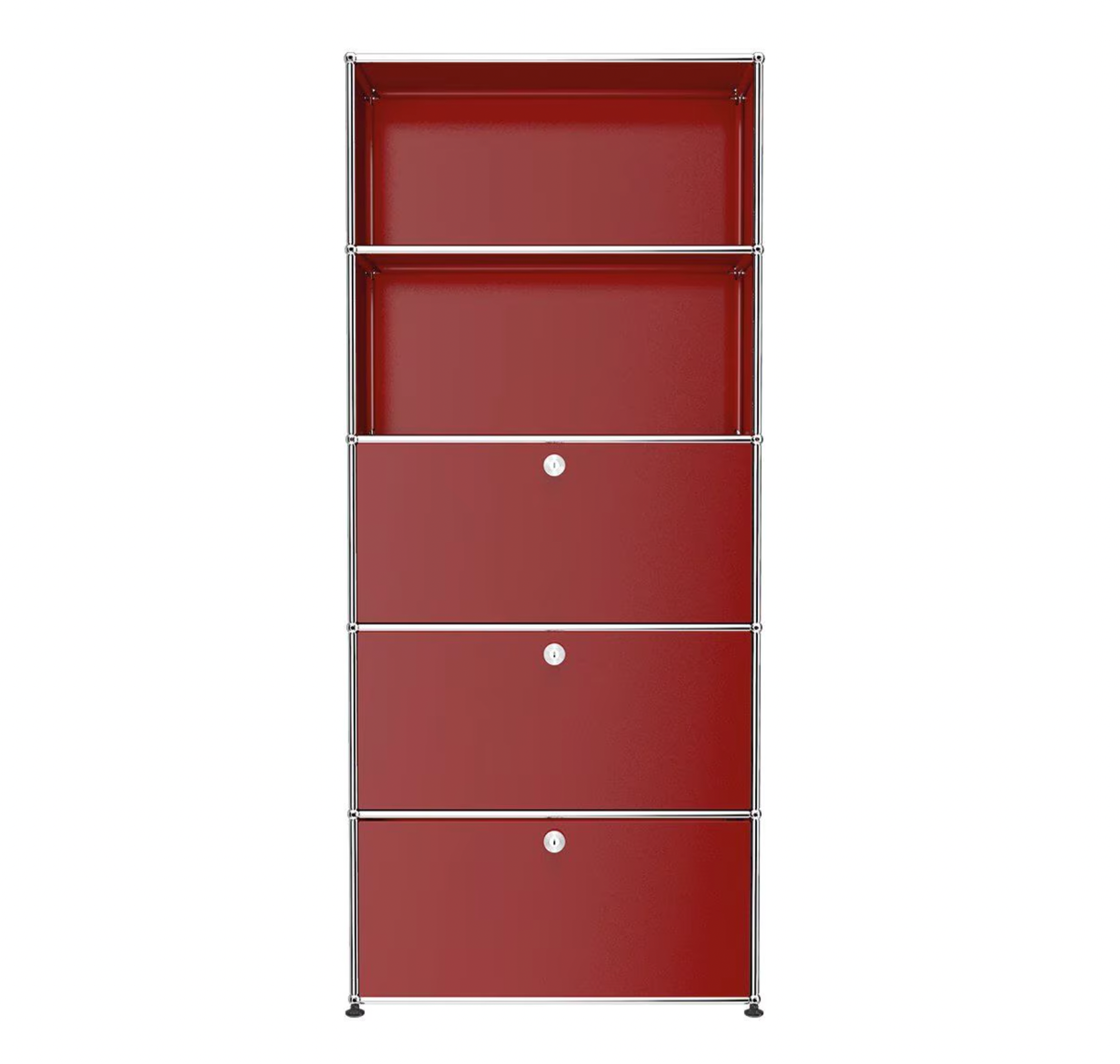 USM Haller R2 kast met werkplek rood