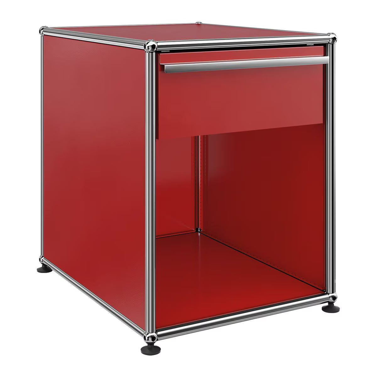 USM Haller nachtkast met lade rood