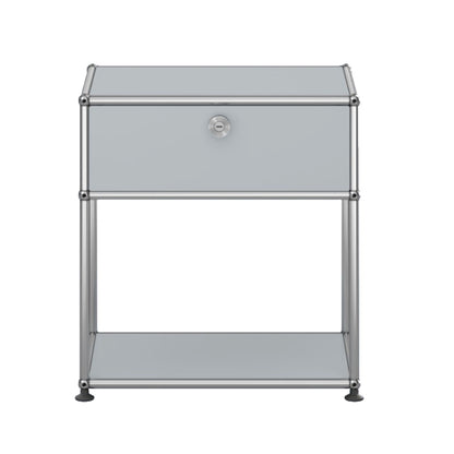 USM Haller nachtkastje M54 matte silver slaapkamer
