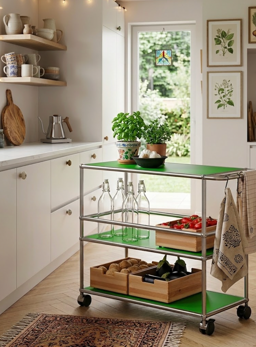 USM Haller serving trolley