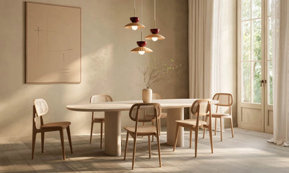 Vincent Sheppard Titus dining chairs in dining room 