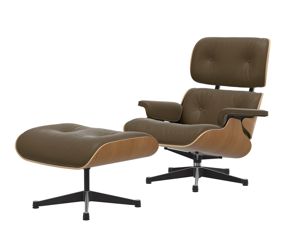 Vitra Eames Lounge Chair en Ottoman cherry-olive