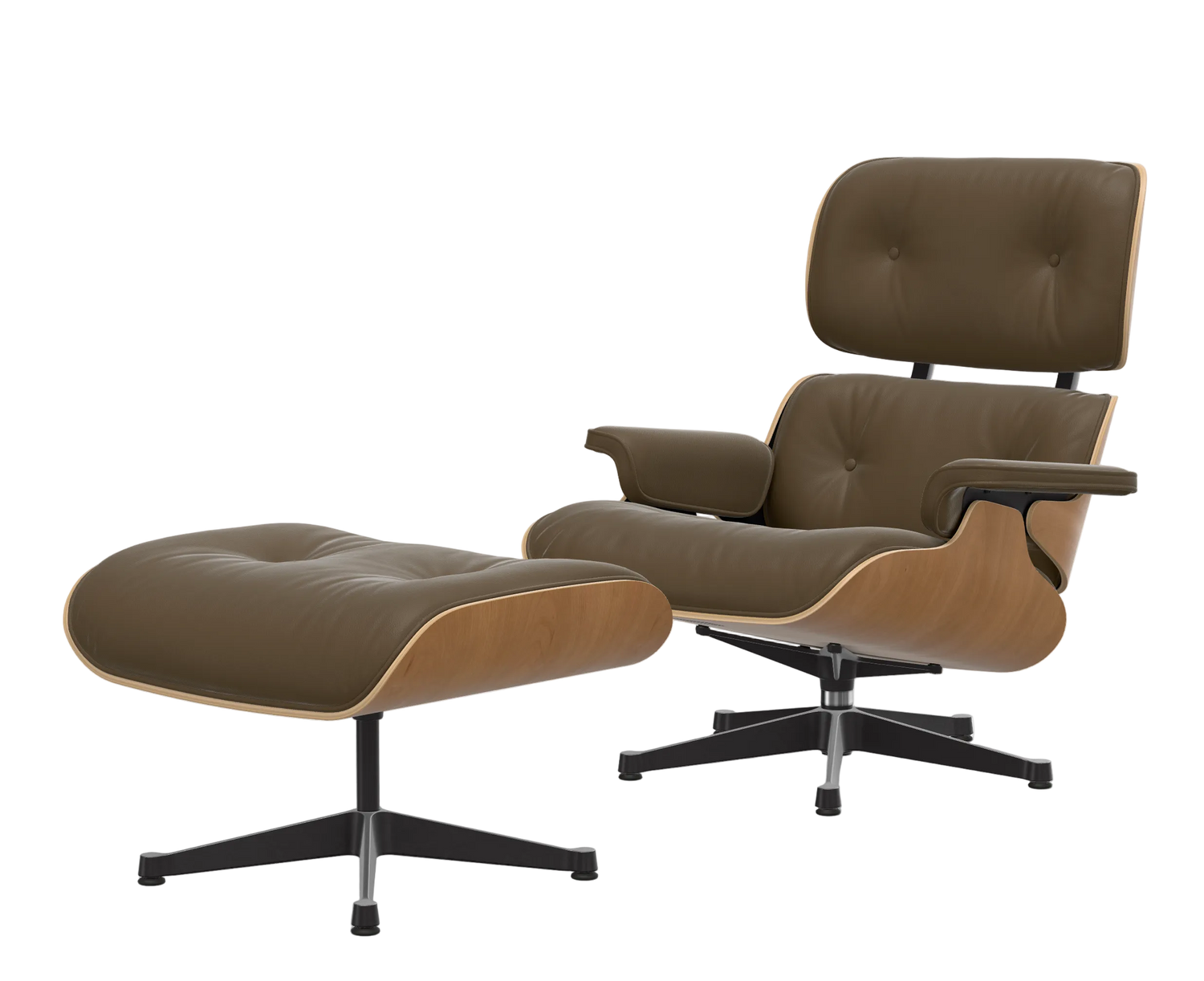 Vitra Eames Lounge Chair en Ottoman cherry-olive