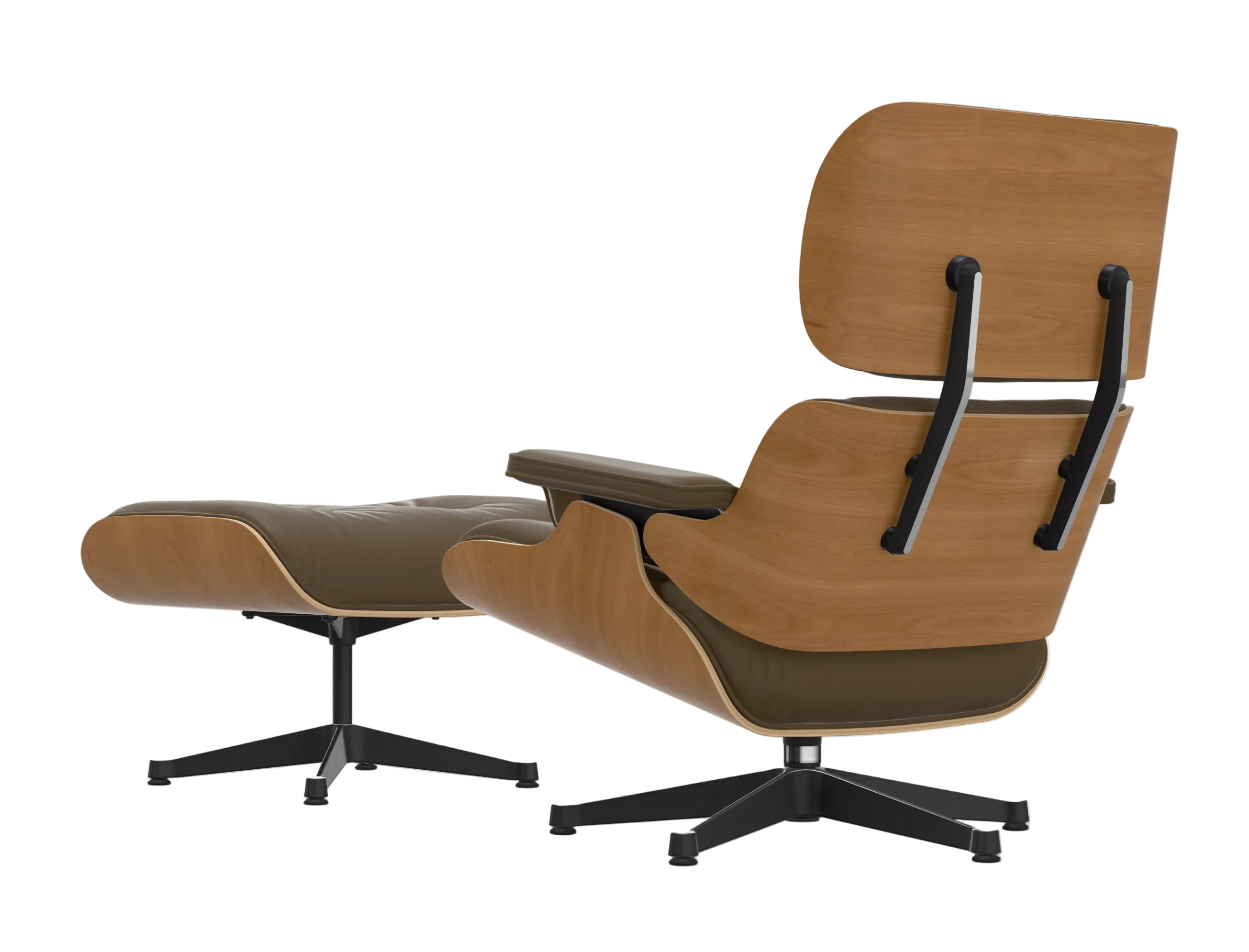 Vitra Eames Lounge Chair en Ottoman cherry-olive
