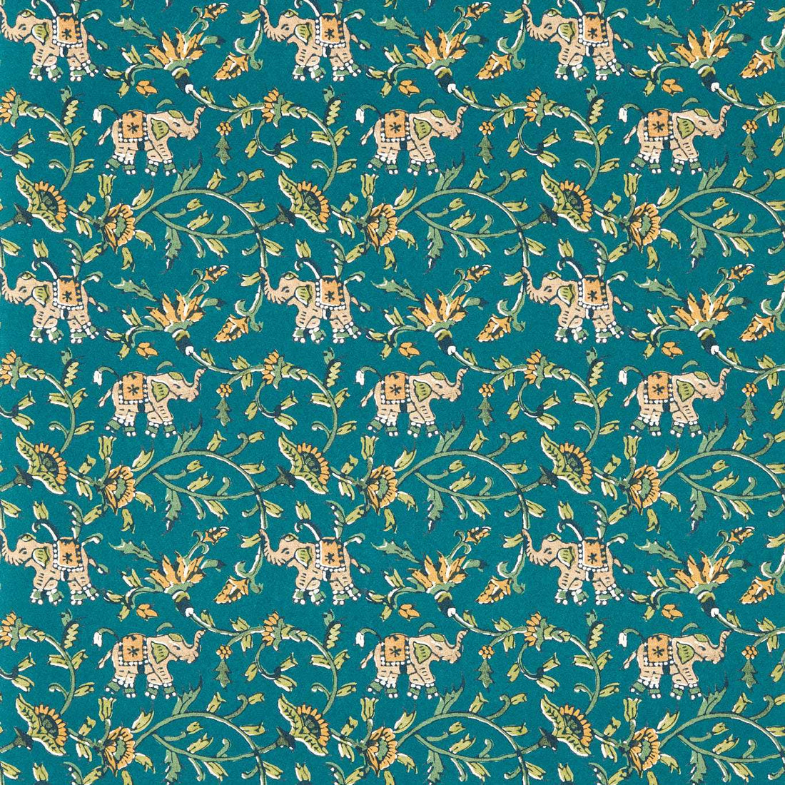 Clarke &amp; Clarke behang Hathi Teal W0236/06