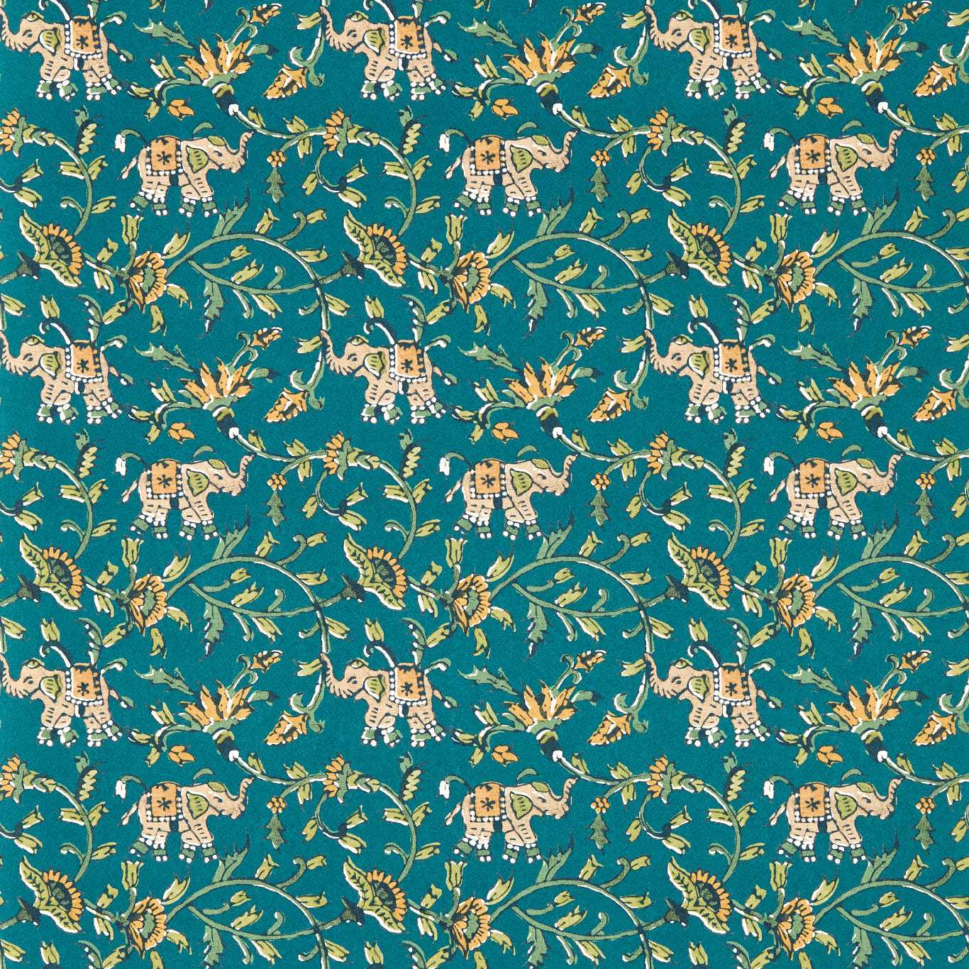 Clarke &amp; Clarke behang Hathi Teal W0236/06