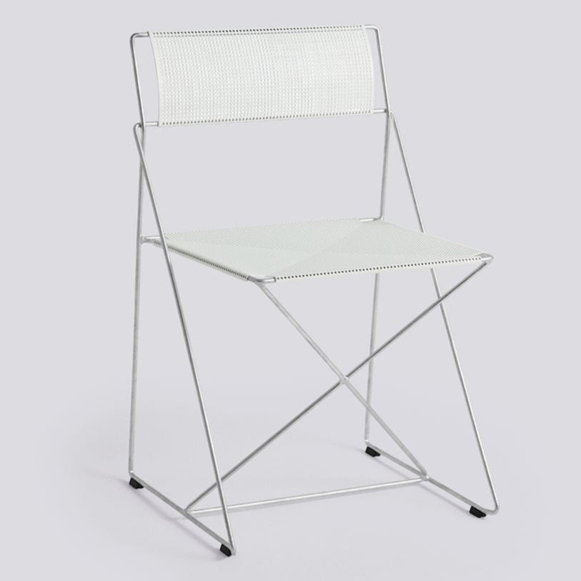 Hay X-Line chair Chalk White gepoedercoate zitting en thermisch verzinkt stalen onderstel 