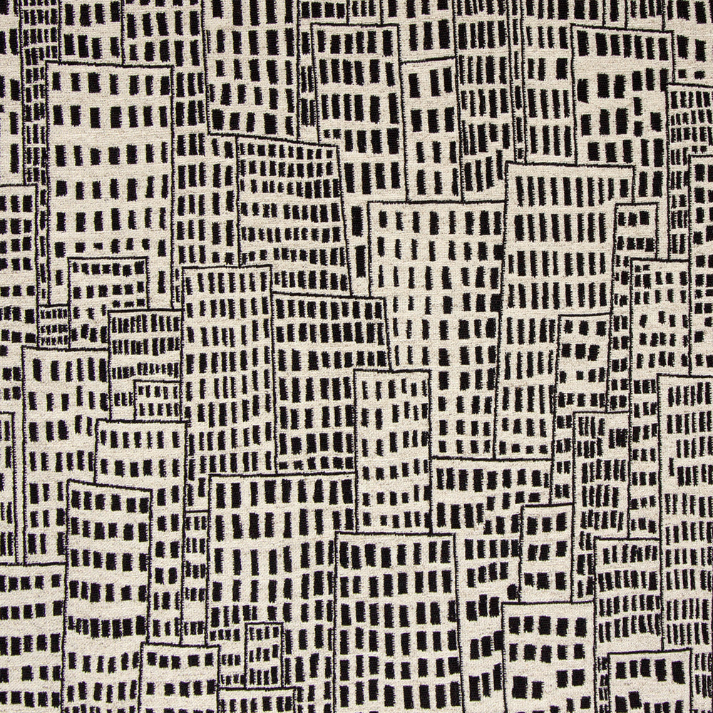 Lauritzon stof York 001 grafisch stadsdessin bekledingsstof per meter