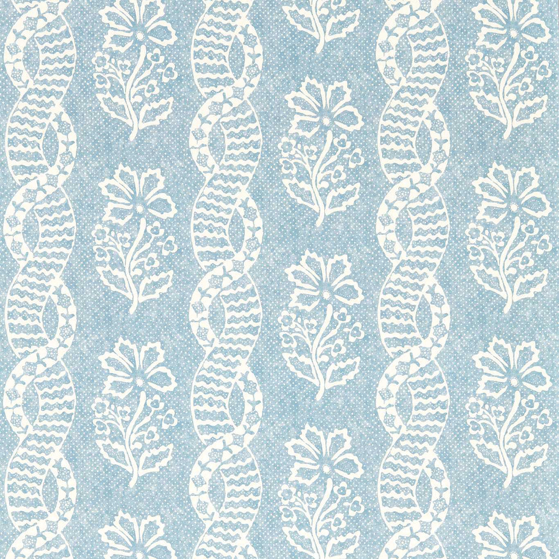Zoffany behang Dabu Stripe Wedgwood Blue 313119