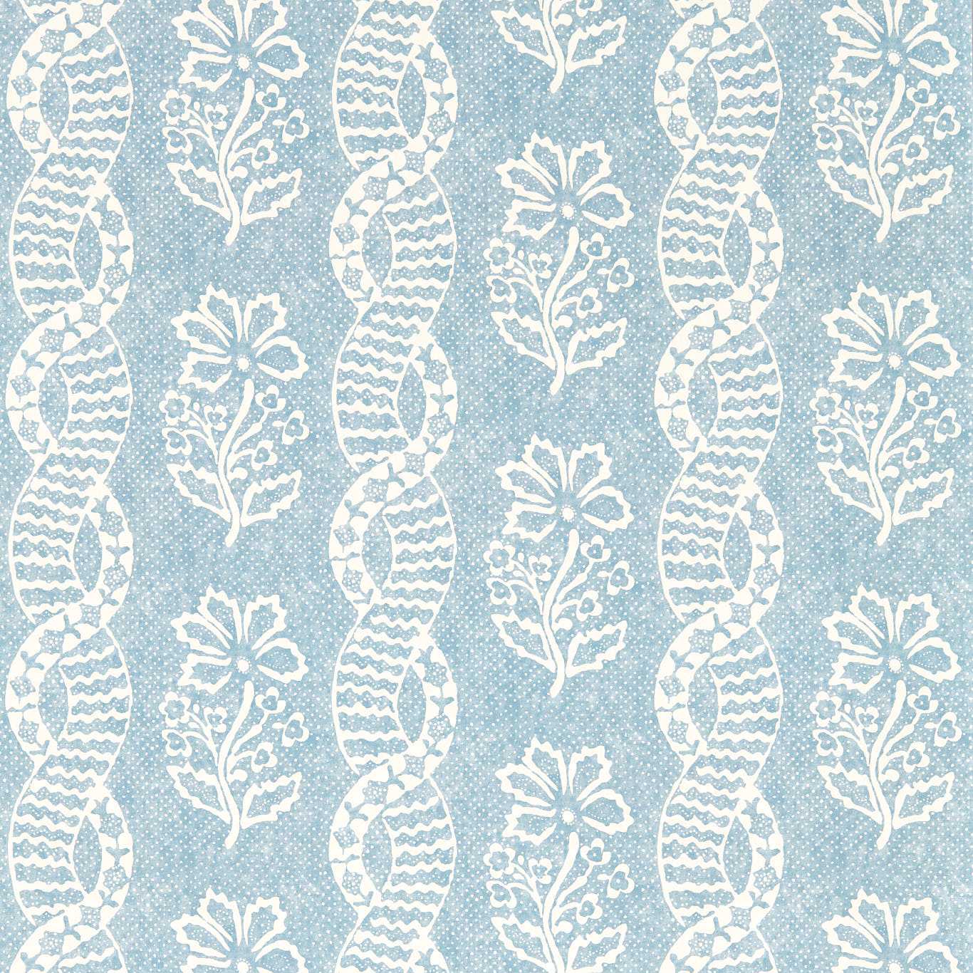 Zoffany behang Dabu Stripe Wedgwood Blue 313119