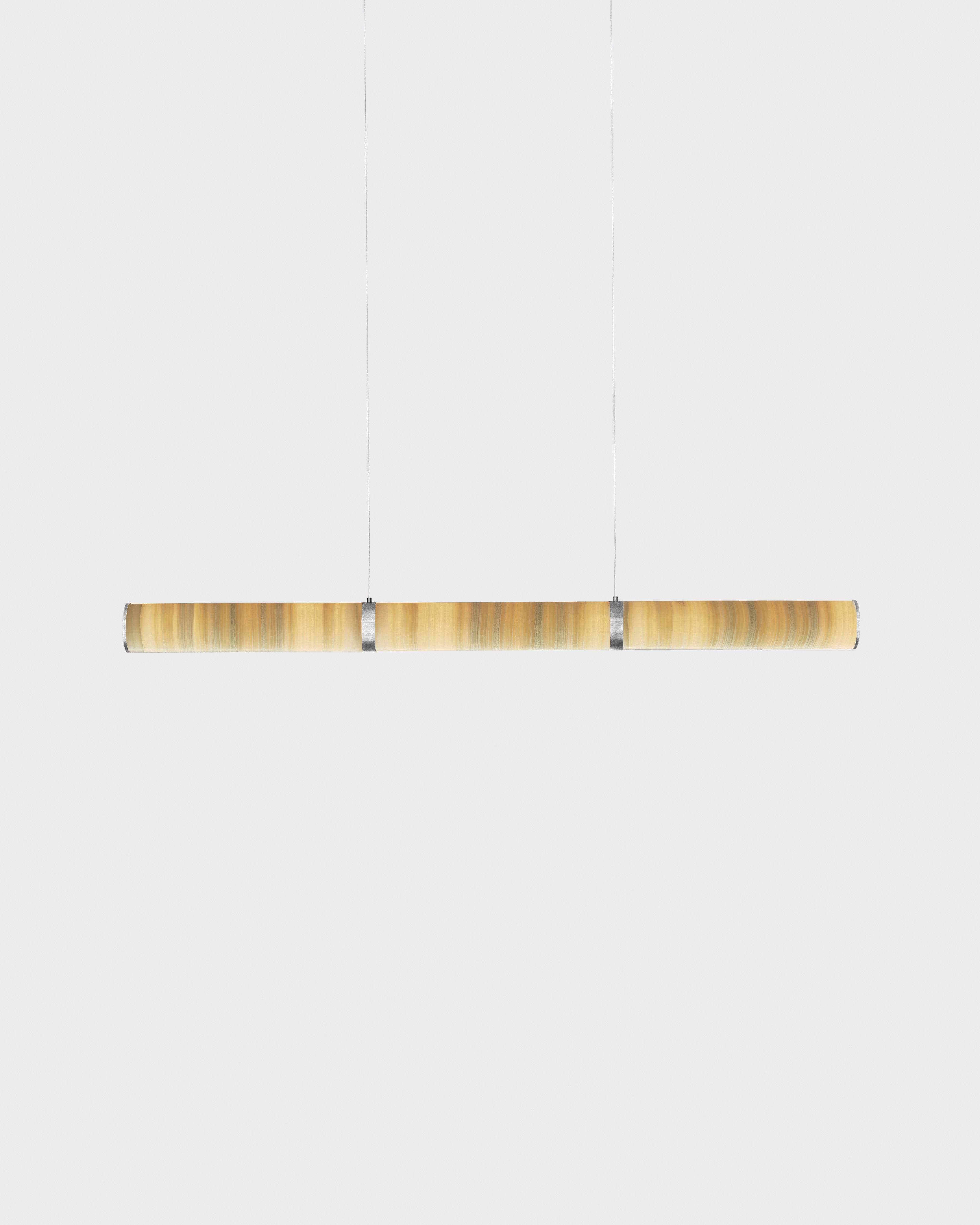 Anour PARS Horizontal - Brushed Stainless Steel / Onyx mix - aan