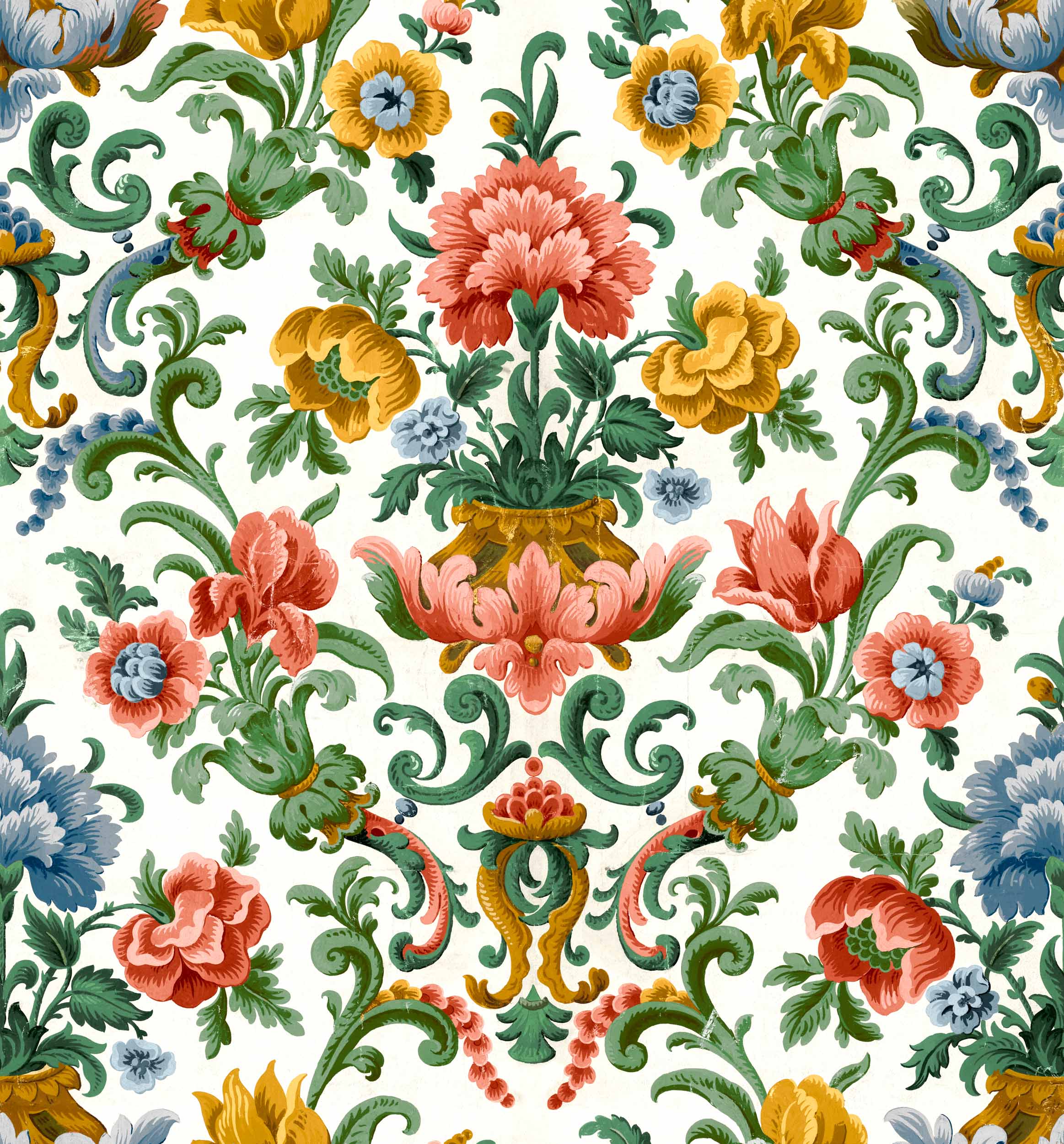Coordonné behang Aranjuez Damask Coral D00132