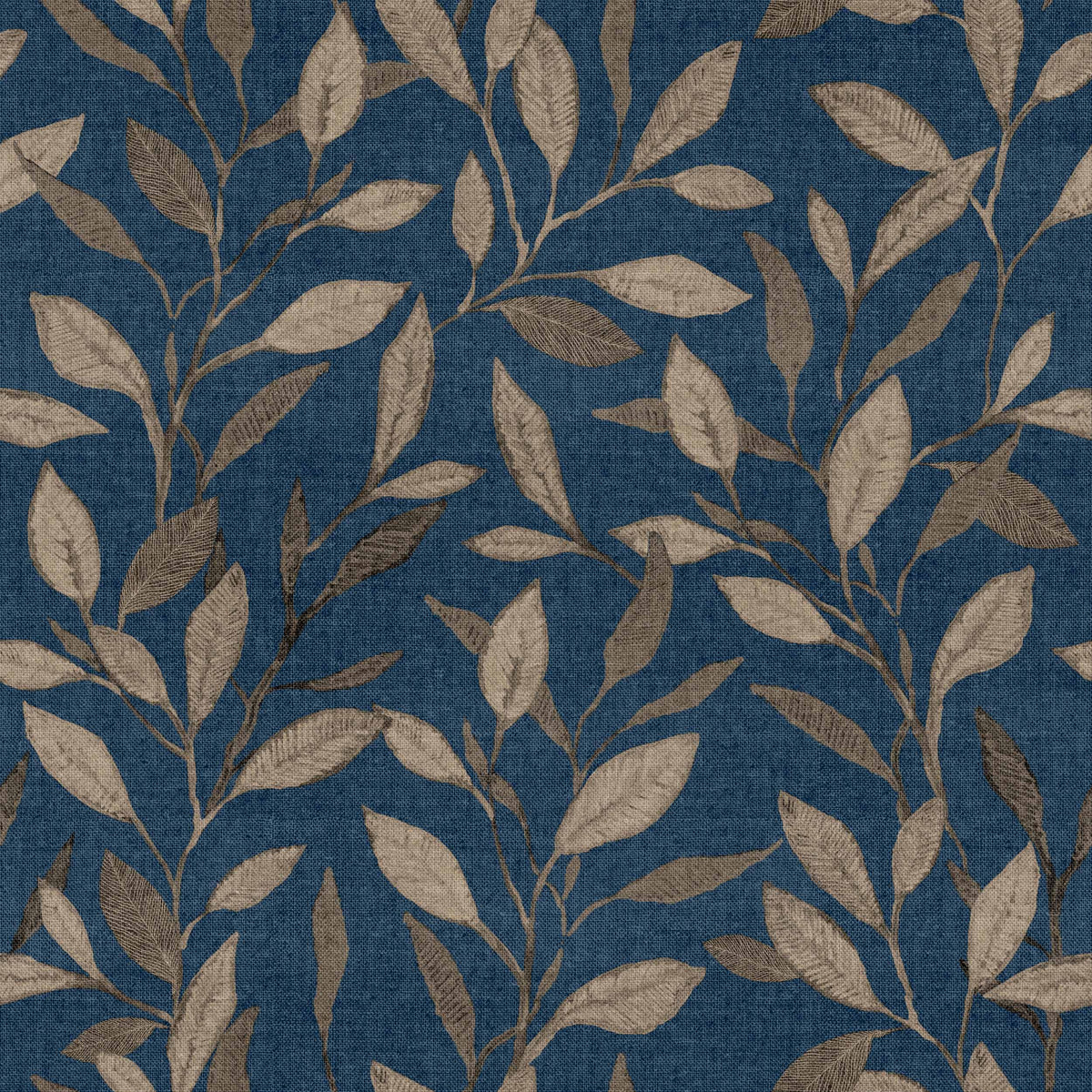 Coordonné behang Bagru Indigo D00443