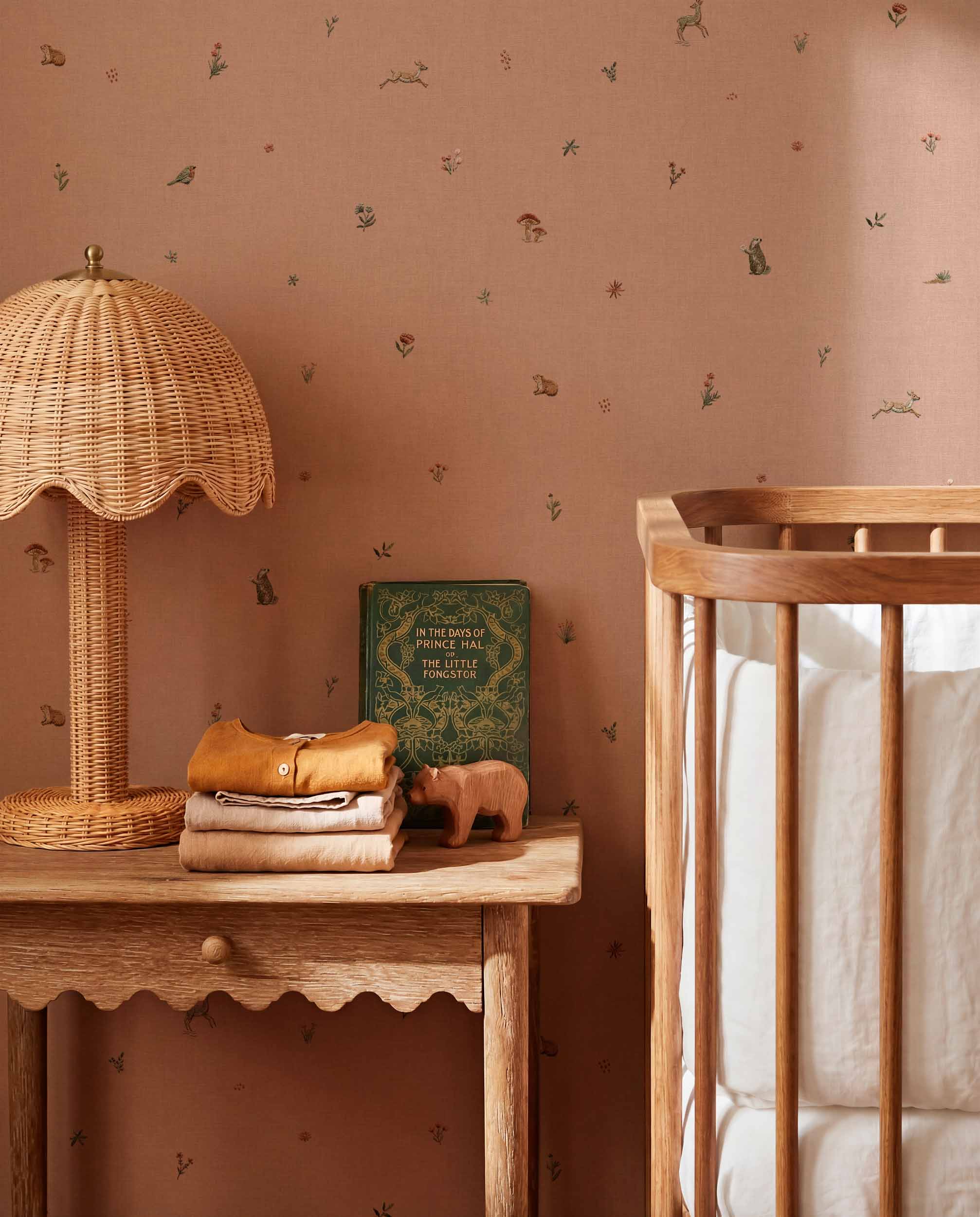 Coordonné behang Bambis Peach D00326