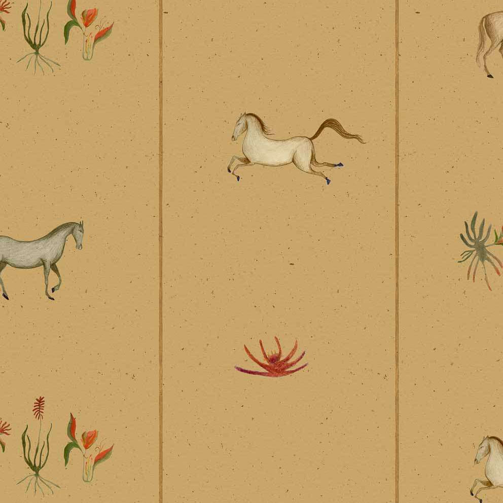 Coordonné behang Bike ride Curry A00908