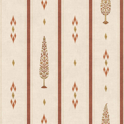 Coordonné behang Boteh Vermillion D00427