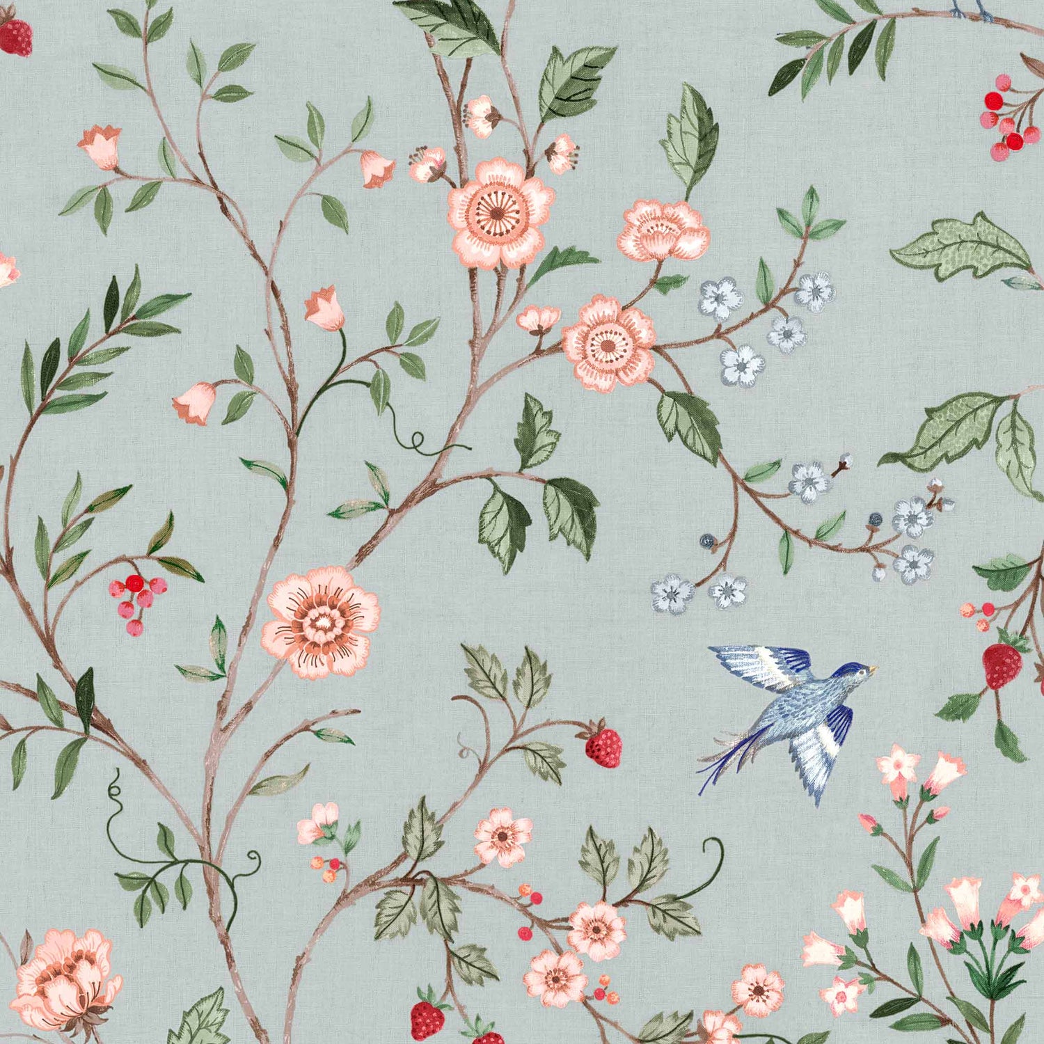 Coordonné behang Bucolic Indigo D00305