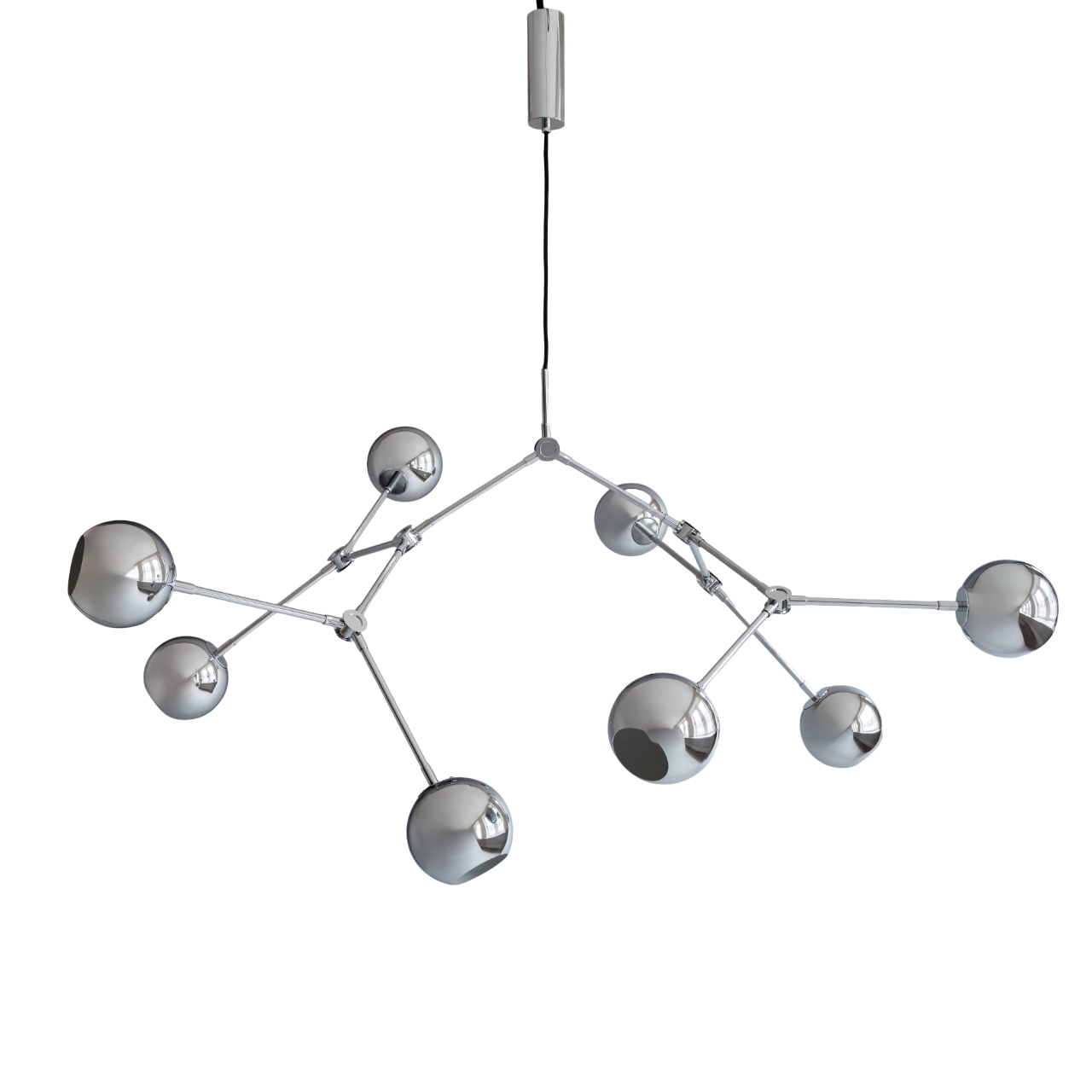 101 Copenhagen Drop Chandelier Globe- Chrome