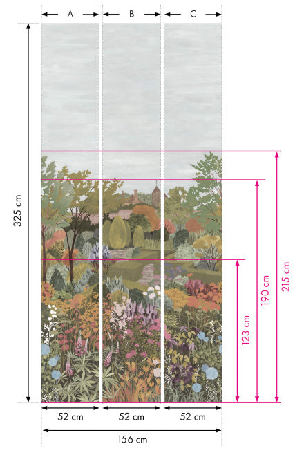 Little Greene behang Castle Garden