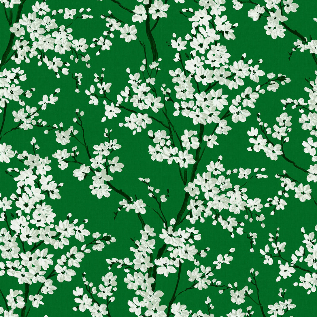 Coordonné behang Cherry Blossom Emerald B00130