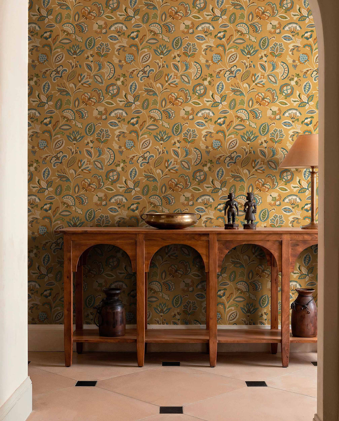 Coordonné behang Chintz Curry D00404
