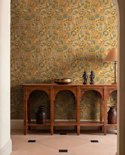 Coordonné behang Chintz Curry D00404