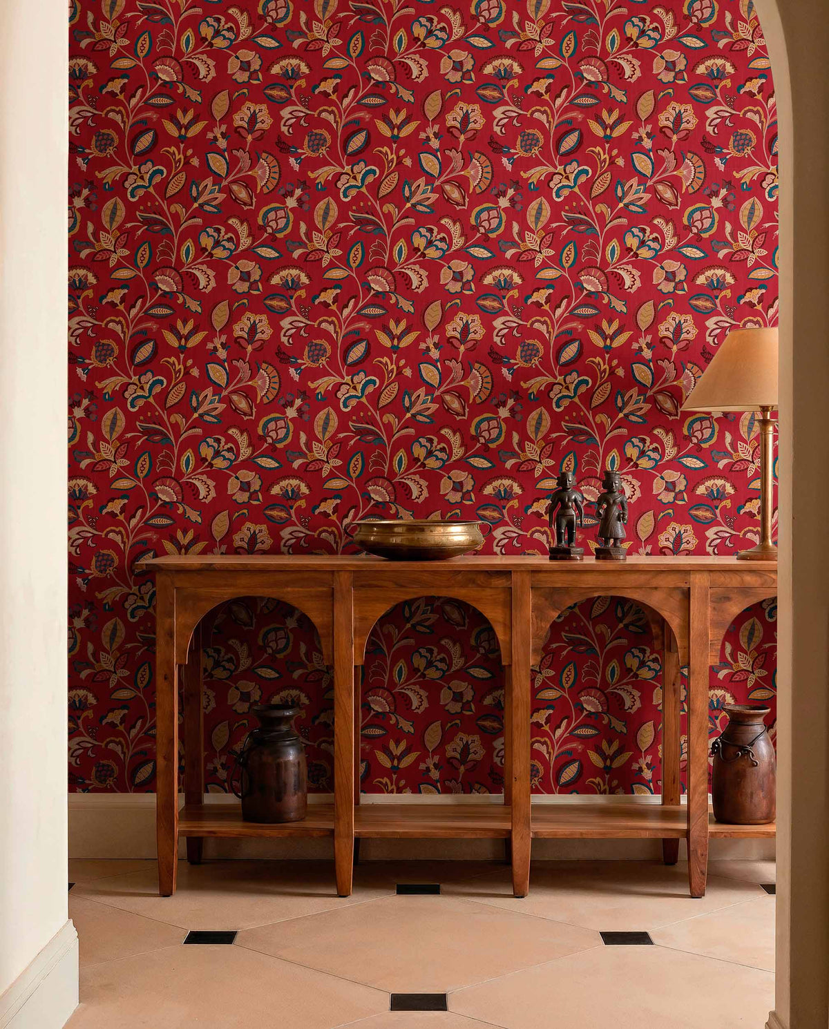 Coordonné behang Chintz Ruby D00400