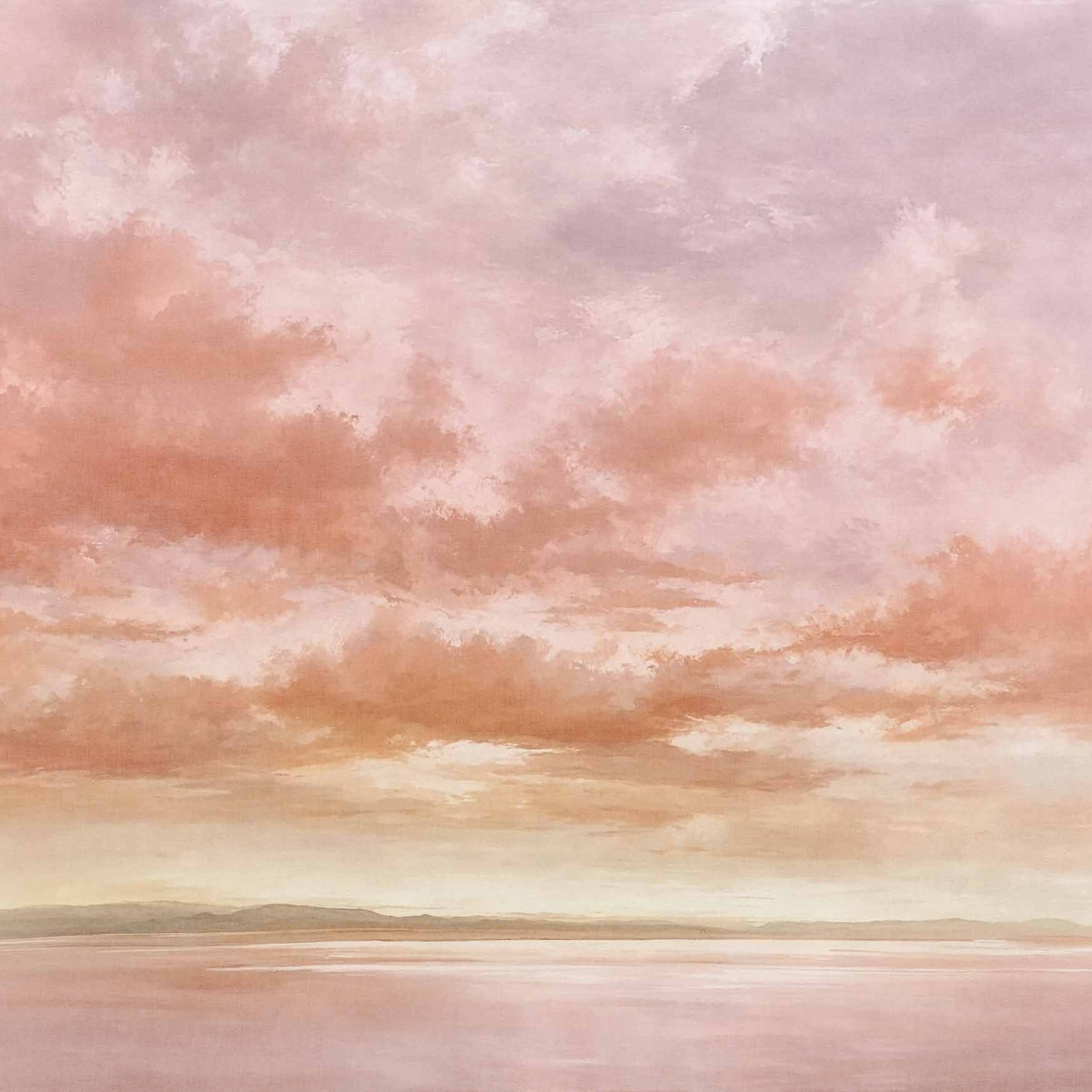 Coordonné Behang Cumulus Clouds Peach D00159