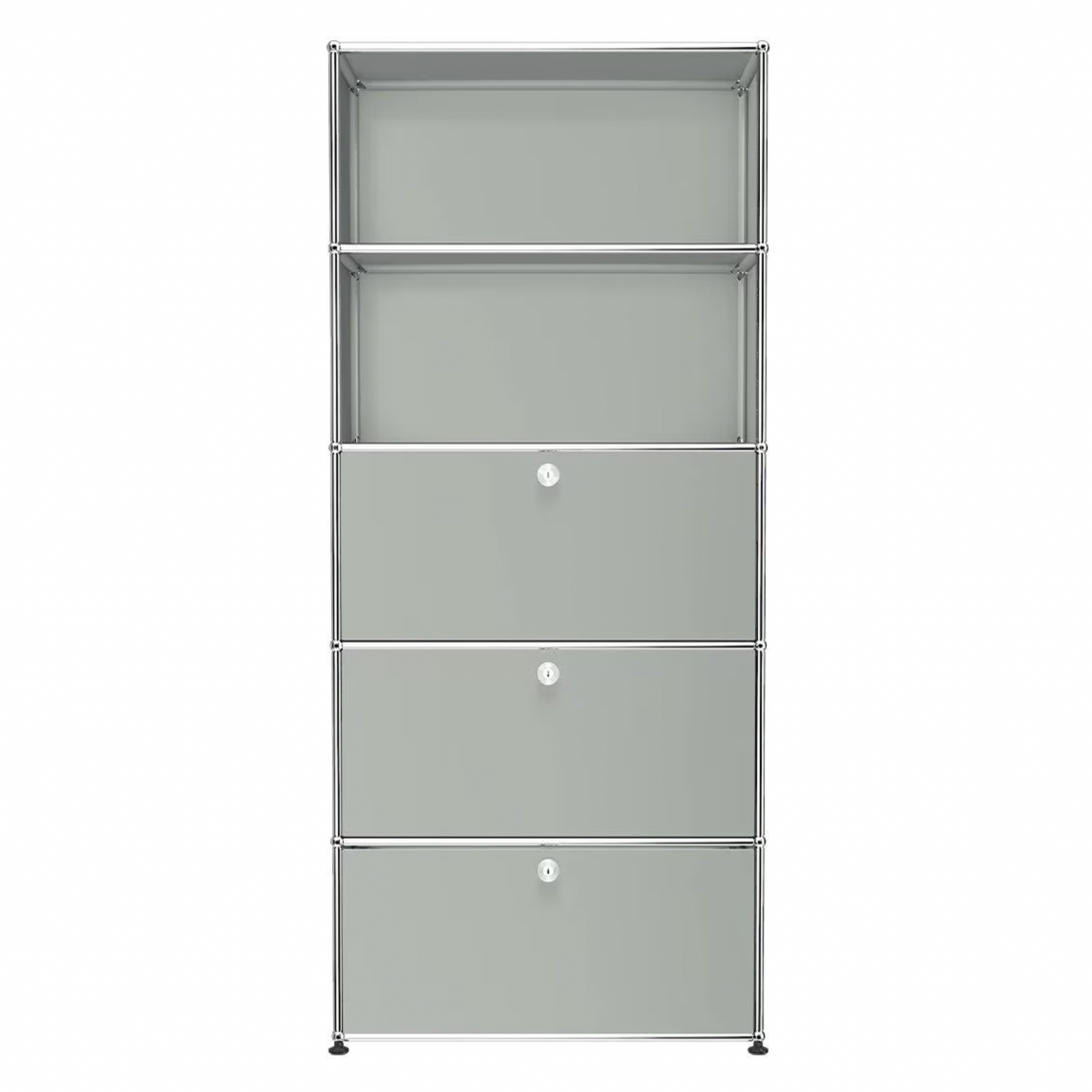 USM Haller R2 kast met werkplek licht gray