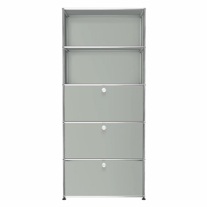 USM Haller R2 kast met werkplek licht gray