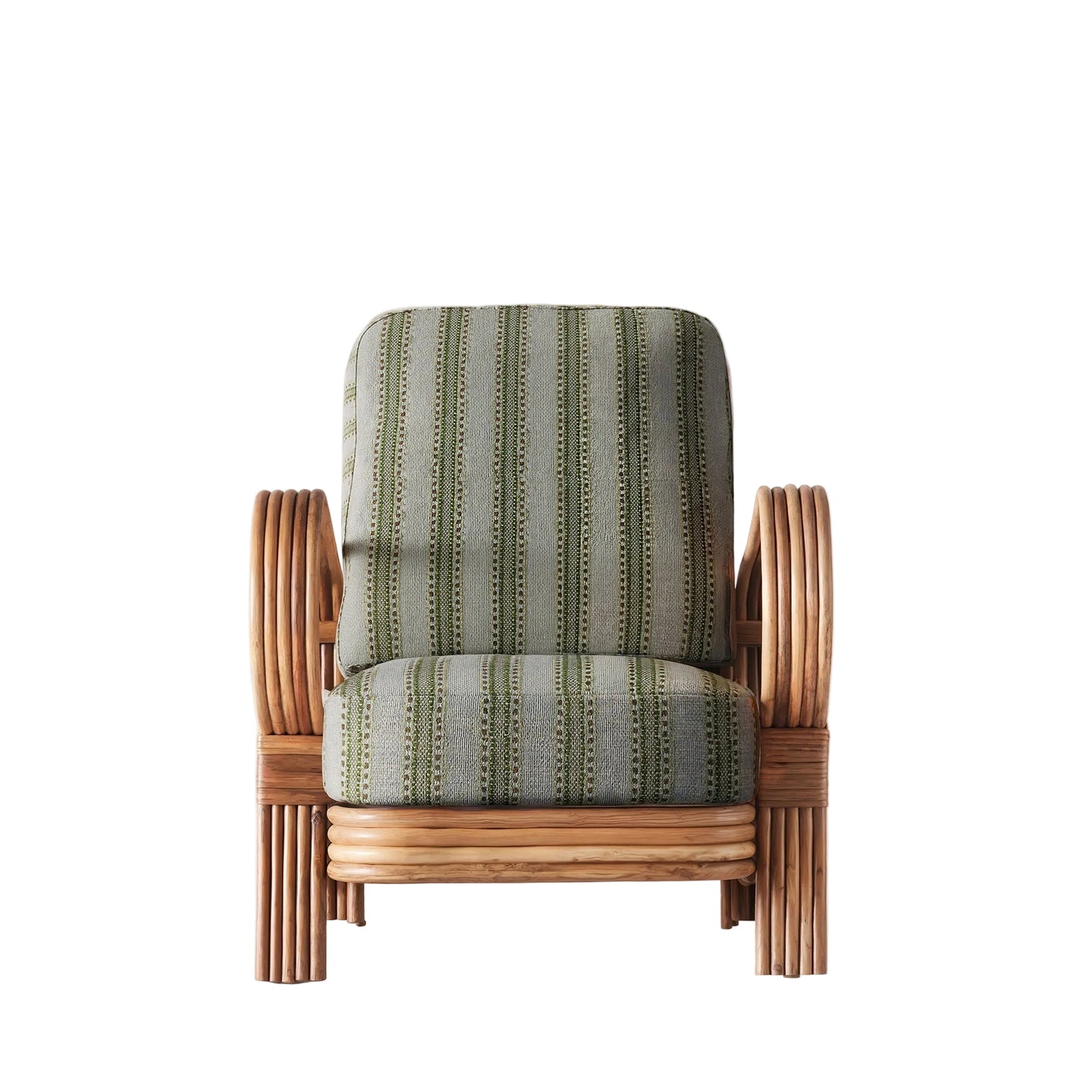 Dusty Deco Bamboo Lounge Chair Green