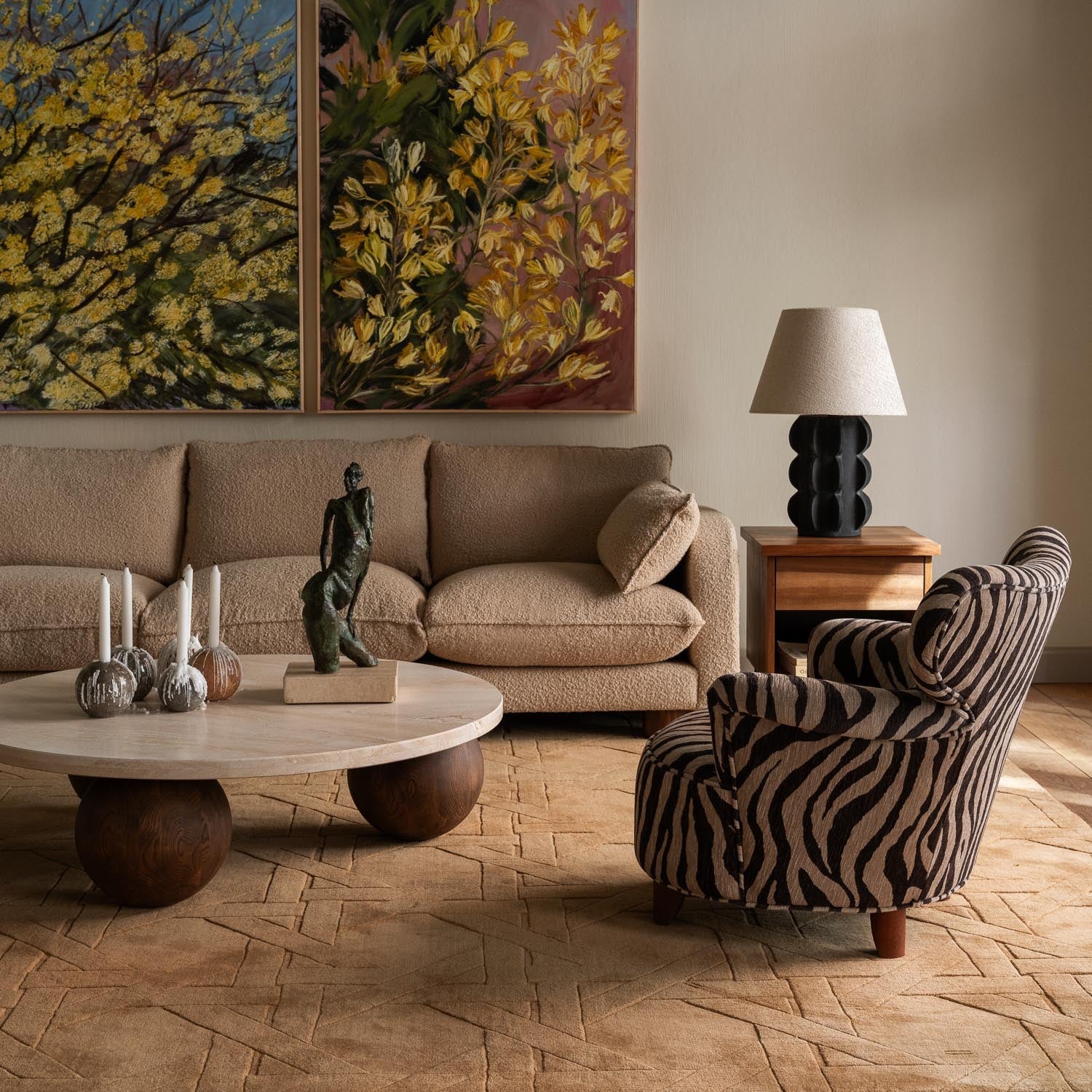 Dusty Deco Elias Armchair Zebra interieur