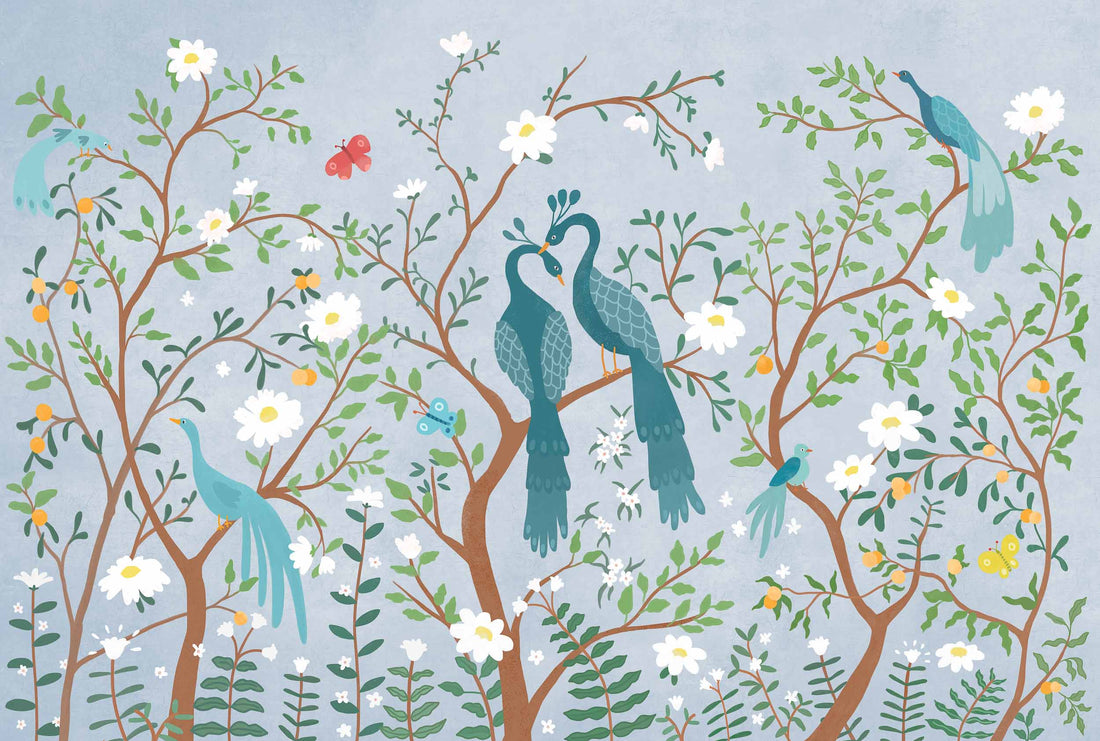 Coordonné behang Edo kids Aqua 9700131